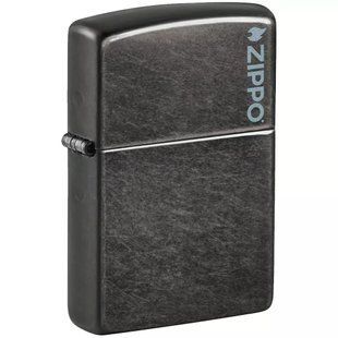 Запальничка бензинова ZIPPO Classic Grey Zippo Logo (28378 ZL) 28378 ZL фото