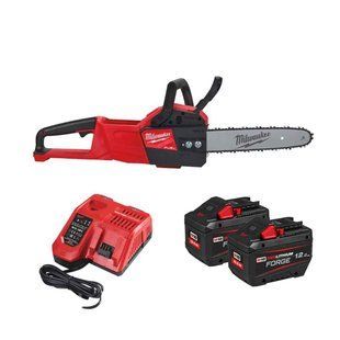 Пила ланцюгова акумуляторна безщіткова MILWAUKEE, M18 FCHSC-122, шина 30см (зарядний пристрій M12-18 FC, 2 акумулятори FB12 12Аг 4933499219 фото