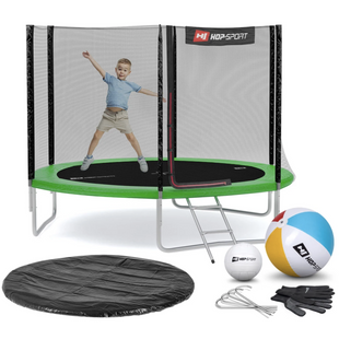 Батут Hop-Sport 10ft (305см) зелений з зовнішньою сіткою 5902308210448 фото