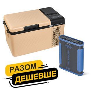 Холодильник автомобільний Brevia 19л 22170 + портативна зарядна станція Brevia ePower 48Ah fp_25 фото