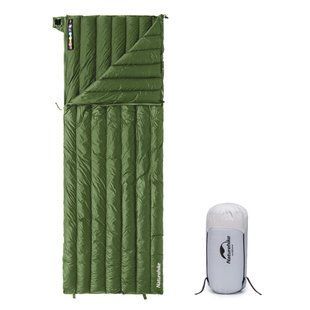 Спальний мішок з натуральним пухом Naturehike CWM295 CNK2300SD013, зелений 6976023920882 фото