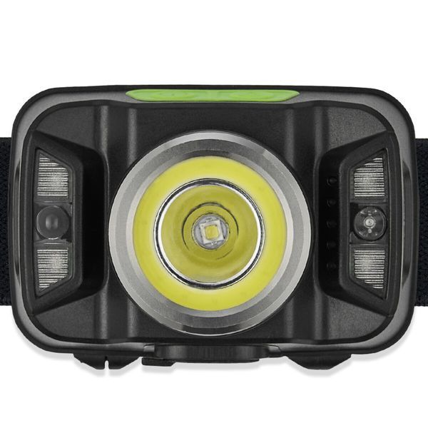 Ліхтар налобний Winso 380Lm, 5W CREE XTE+COB, 1800mAh, з сенсором білий/червоний 750720 фото