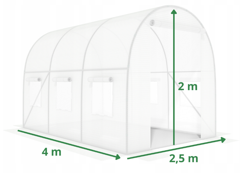 Садова теплиця парник LEOBRO Garden 6м2 White (LB-6M19W) LB-6M19W фото