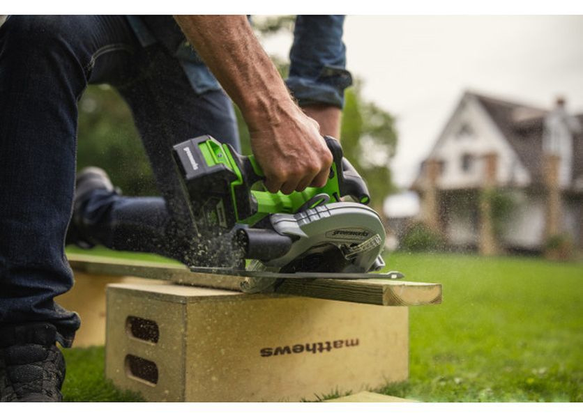 Циркулярна пила акумуляторна Greenworks GD24CS без АКБ і ЗП GD24CS фото