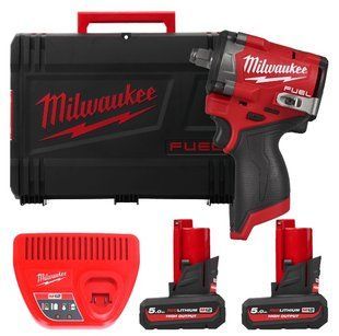 Гайковерт високомоментний MILWAUKEE 1/2" (746 Нм) M12 FCIWF12G3-502X (+2 акумулятори, зарядний пристрій, HD кейс) 4933493455 фото