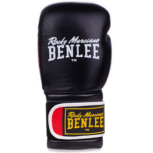 Рукавички боксерські Benlee SUGAR DELUXE 10oz / шкіра / чорно-червоні 194022 (blk/red) 10oz фото