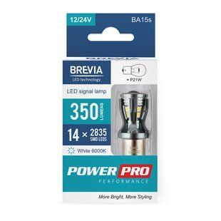 LED автолампа Brevia PowerPro P21W 350Lm 14x2835SMD 12/24V CANbus, 2шт 10301X2 фото