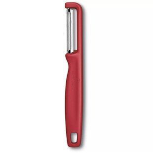 Овочечистка двостороннє серейторне лезо 16,5 см Victorinox Iota червоний (6.0943.1) 6.0943.1 фото