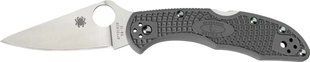 Ніж Spyderco Delica4 Flat Ground Grey 87.01.35 фото
