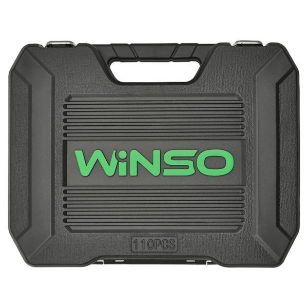 Професійний набір інструментів в кейсі Winso Pro 1/2 , 1/4 72T, CR-V, 110од. 924110 фото