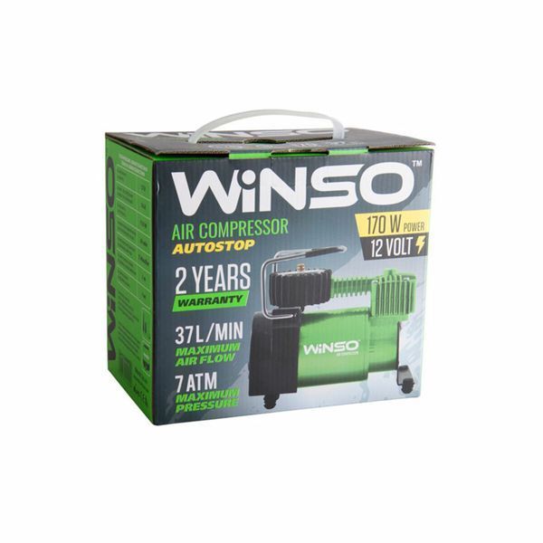 Компресор автомобільний Winso з автостопом 124000 фото