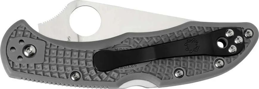 Ніж Spyderco Delica4 Flat Ground Grey 87.01.35 фото