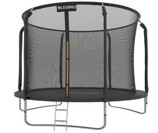 Батут із внутрішньою захисною сіткою 312 см LEOBRO Premium 10FT BLACK LBP-10FTBLACK фото