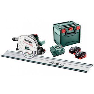 Акумуляторна заглибна циркулярна пилка Metabo KT 18 LTX 66 BL Set, 2 акб 18 В LiHD 8.0 Ah, з/п, кейс, напрямна шина 691172810 фото