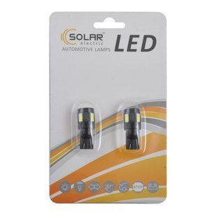 Автолампа Solar LED 12V T10 W2.1x9.5d 6SMD 5630 white, 2шт LS286_B2 LS286_B2 фото
