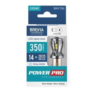 LED автолампа Brevia PowerPro P21/5W 350Lm 14x2835SMD 12/24V CANbus, 2шт 10303X2 фото