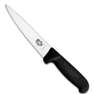 Кухонний ніж м'ясника Victorinox Fibrox Sticking 16 см Чорний (5.5603.16) 5.5603.16 фото