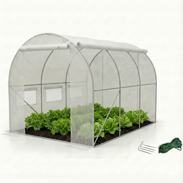 Садова теплиця парник LEOBRO Garden 6м2 2Х3 м White MultiDoor (LB-G111-WHT) LB-G111-WHT фото