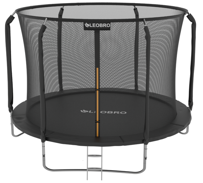 Батут із внутрішньою захисною сіткою 312 см LEOBRO Premium 10FT BLACK LBP-10FTBLACK фото