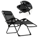 Розкладне крісло шезлонг LEOBRO Zero Gravity Black (LB-ZGC-F1-BLK) LB-ZGC-F1-BLK фото 1