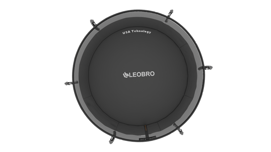 Батут із внутрішньою захисною сіткою 312 см LEOBRO Premium 10FT BLACK LBP-10FTBLACK фото