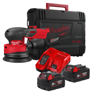 Шліфмашина ексцентрикова акумуляторна MILWAUKEE O125мм M18 FROS125-502X (ЗУ+2ак.Х5Аг+кейс) 4933498254 фото