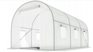 Посилена садова теплиця парник LEOBRO Garden 10м2 White (LB-10M25W) LB-10M25W фото
