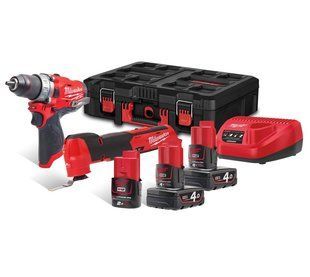 Набір з 2х інструментів безщіткових акумуляторних MILWAUKEE M12 FPP2AX-423P 4933478825 фото