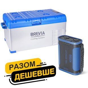 Холодильник автомобільний Brevia 25л 22400 + портативна зарядна станція Brevia ePower 96Ah fp_28 фото