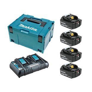 Набір акумуляторів LXT Makita BL1850Bx4, DC18RD, Makpac (MKP3PT184) MKP3PT184 фото
