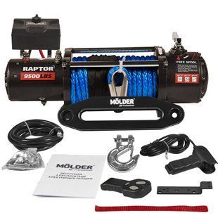 Лебідка Molder Raptor 9500lbs (5.5hp/4.1kw; 265:1) синтетичний трос MA23096 фото