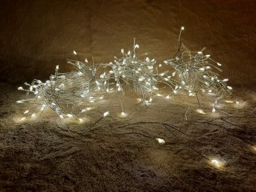 Гірлянда-кластер, срібна струна, 15 м, Luca Lighting, теплий білий 8718861852677 фото