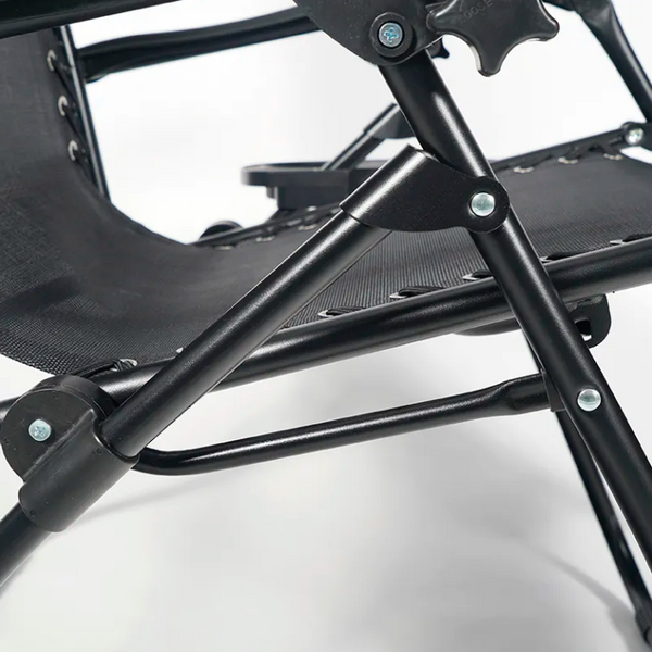 Розкладне крісло шезлонг LEOBRO Zero Gravity Чорне (HT-167D BLACK) HT-167D BLACK фото