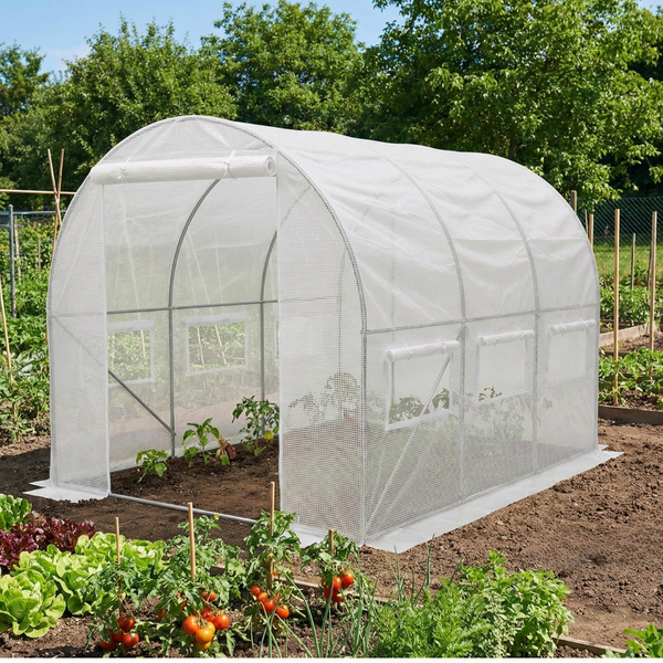 Садова теплиця парник LEOBRO Garden 6м2 2Х3м White (LB-G101-WHT) LB-G101-WHT фото