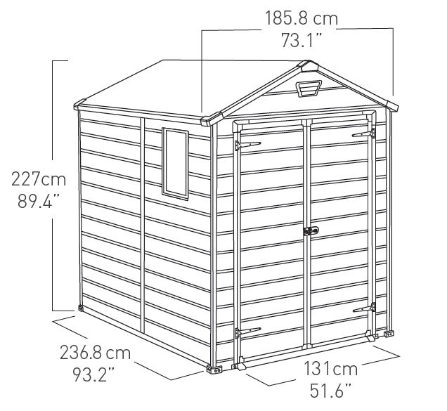 Садовий пластиковий будиночок Keter Manor 6x8 DD 7290103660413 фото