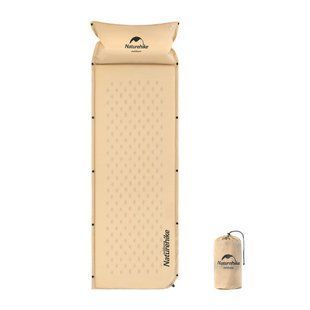 Килимок самонадувний з подушкою Naturehike NH15Q002-D, 25мм, бежевий 6927595782576 фото