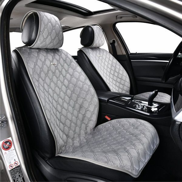 Комплект преміум накидок для сидінь CarLife Turbo, grey SC30204 фото