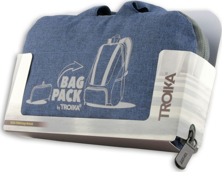 Рюкзак складний Troika BAGPACK , синій RUC01/DB фото