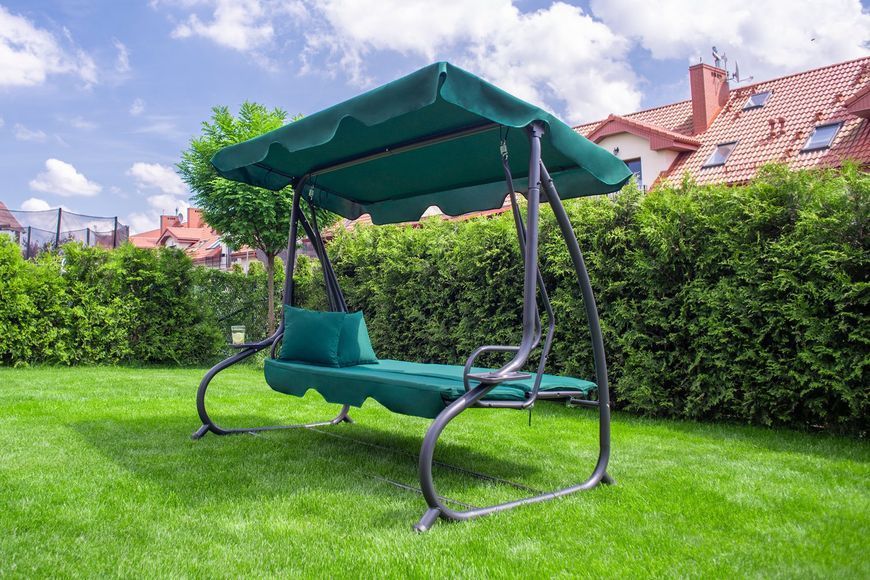Велика гойдалка з подушками LEOBRO Luxury Green HT-186B Green фото