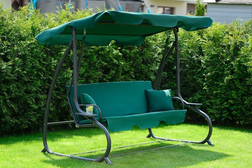 Велика гойдалка з подушками LEOBRO Luxury Green HT-186B Green фото
