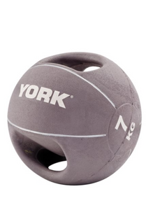 М-#039;яч медбол 7кг York Fitness із двома ручками, сірий 20014961807336 фото