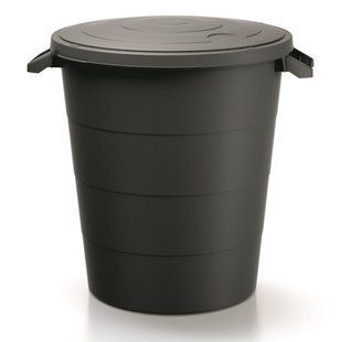Бак для сміття Prosperplast Smooth 120 л, чорний 5905197463322 фото