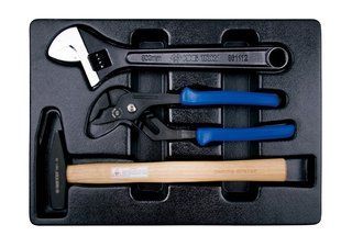Набір інструменту (трубний захоплення, розвідний ключ, молоток) 9-90103PP фото