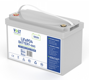 Акумулятор Volt Polska LiFePO4 12,8V 100Ah (100A) + BMS (6AKLI10012) 6AKLI10012 фото