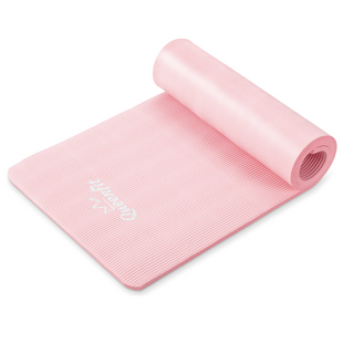 Килимок (мат) для фітнесу та йоги Queenfit NBR 1,5см рожевий 5907766665793 фото