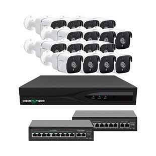 Комплект відеоспостереження на 16 камер GV-IP-K-W88/16 5MP LP29486 фото