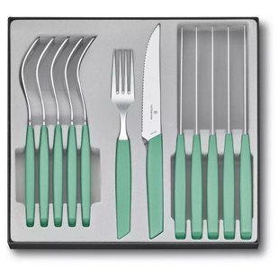 Набор столовых приборов Victorinox Swiss Modern Table Set 12 предметов Зеленый (6.9096.12W41.12) 6.9096.12W41.12 фото