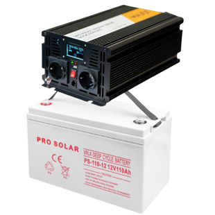 Комплект 4SUN MAXX SINUS 3000 W 12/230V 1500/3000W + VOLT AGM VRLA DEEP CYCLE 110Ah 12V Volt1104SUN3000W фото