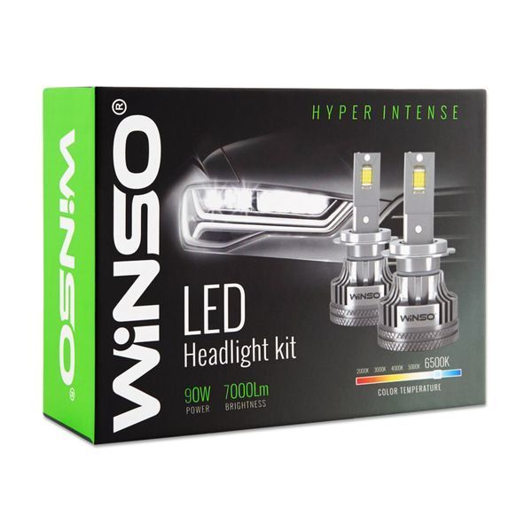 Автолампа Winso LED H4 12/24V 90Вт 7000Лм 6500K CSP3970 2шт 797400 фото