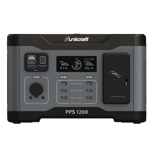 Зарядна станція портативна Unicraft PPS 1200/ 1200Вт/ 921 Вт. год. 6770012 фото